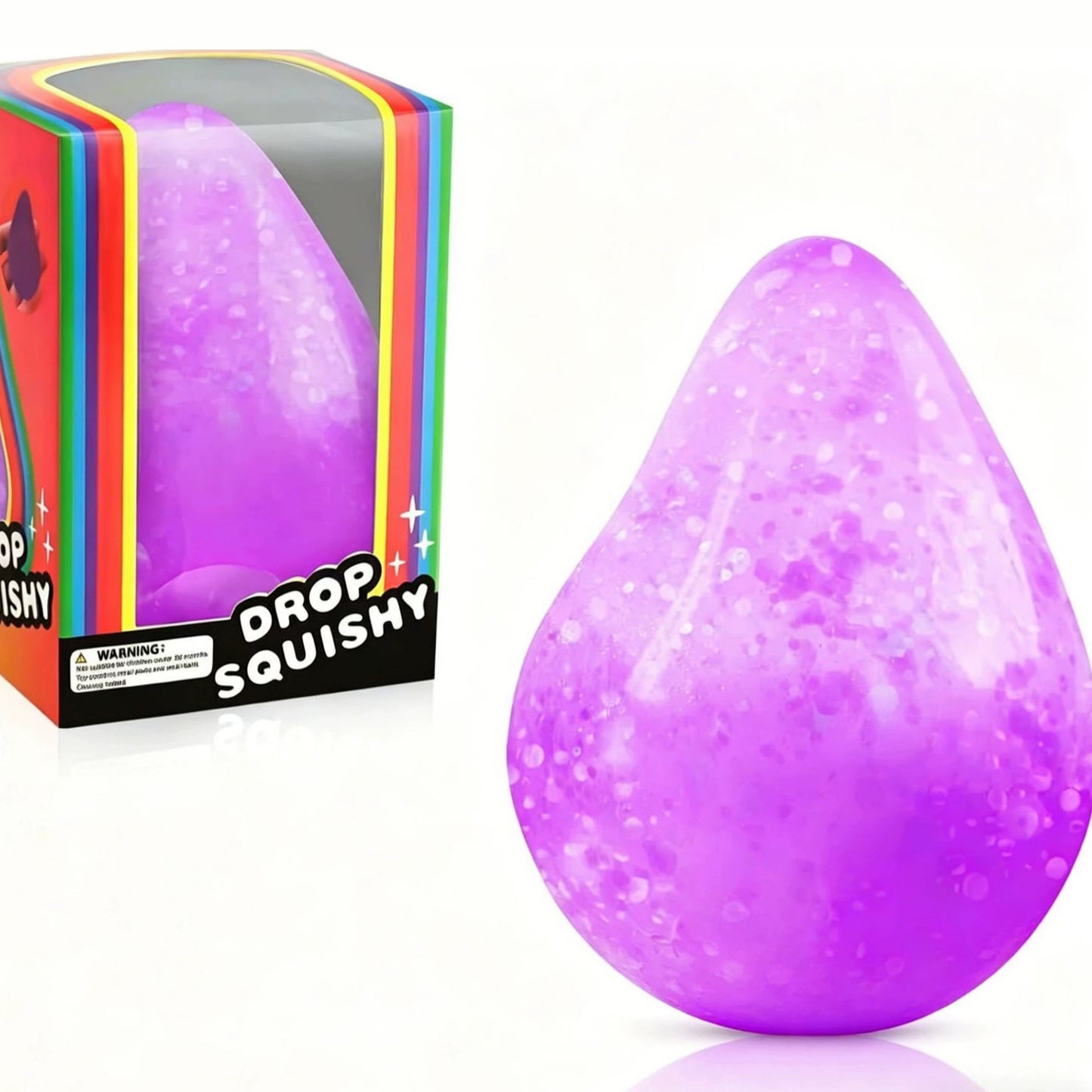 Textured stress relief toy in purple packaging for stress relief and sensory development.