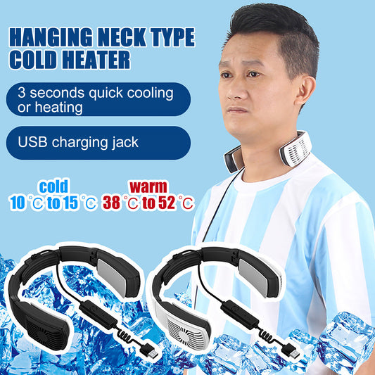 wearable air conditioner neck protector with quick cooling and heating functionality