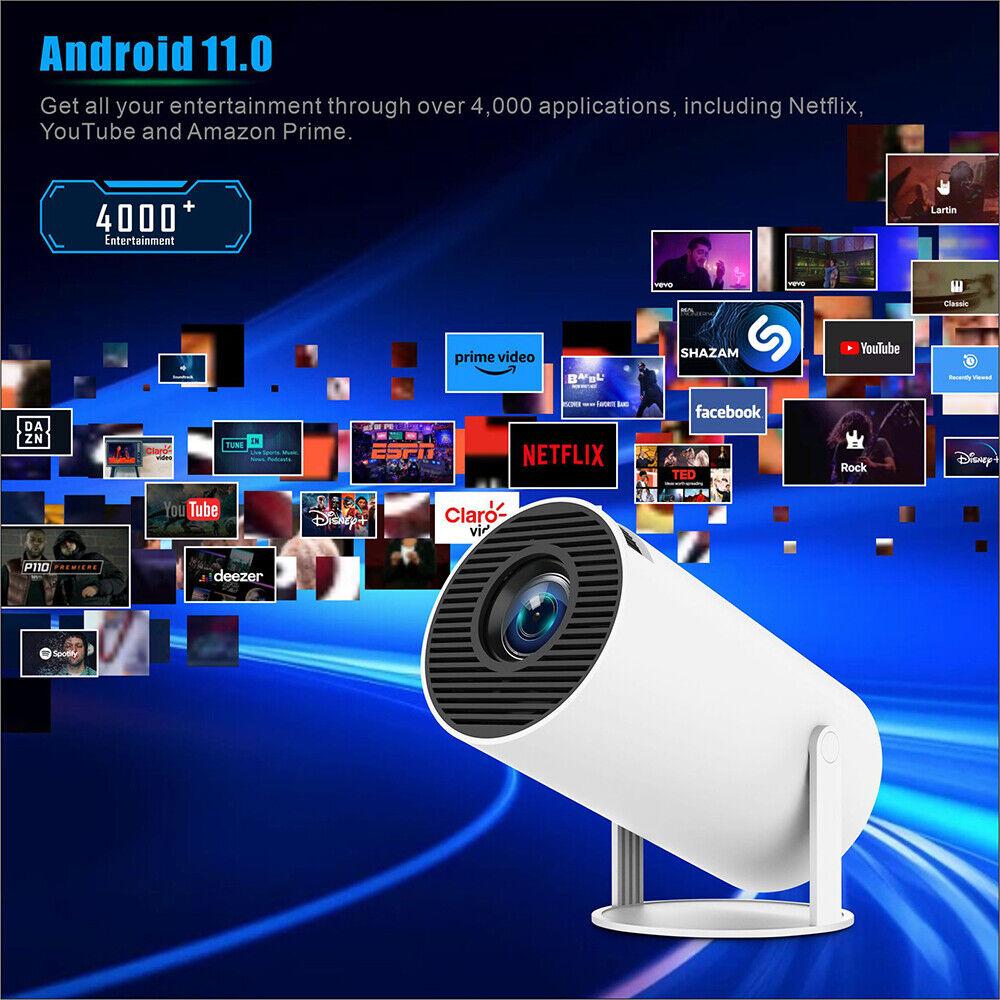 5G 4K Projector Smart HD LED WiFi Bluetooth HDMI USB Android Office Home Theater with Android 11.0 and 4000+ apps