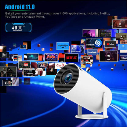 5G 4K Projector Smart HD LED WiFi Bluetooth HDMI USB Android Office Home Theater with Android 11.0 and 4000+ apps