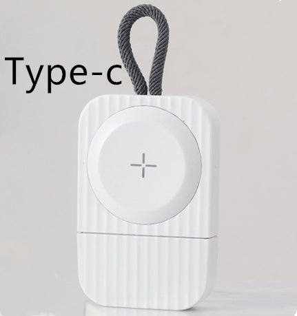 USB wireless charger portable watch fast charging, featuring Type-C interface, compact and sleek design.