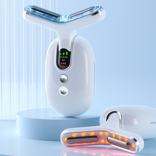 Beauty Instrument for skin rejuvenation beauty instrument with EMS and color light therapy features.