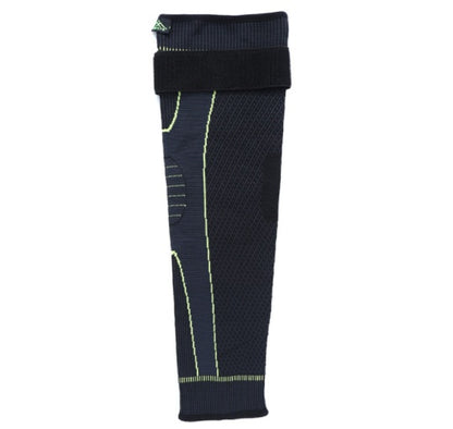 High-elastic sports kneepad in dark color with compression and anti-skid features for optimal performance.