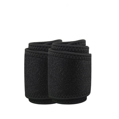 Basketball wristband neoprene in black for adults, suitable for sports like basketball, packaged in a transparent PE bag.