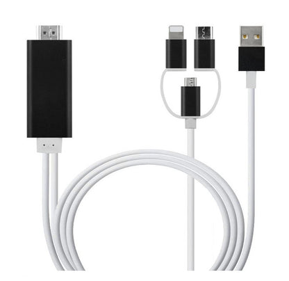 Type-C to HDMI projection cable with multiple connectors for mobile phone projection.