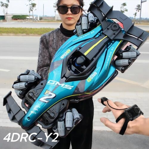 DE 1.12 Rock Crawler Rechargeable Remote Control Off Road Racing Car Truck 4WD in hands, showcasing its design and features.