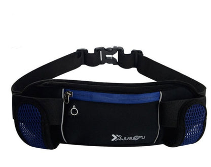 Sports running belt bag for sports, featuring pockets for water bottle and mobile phone, ideal for running and leisure.