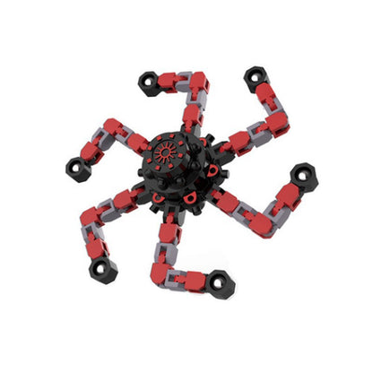 Deformed fidget spinner toys for children in a colorful robot shape design for stress relief and sensory play.