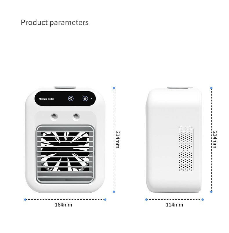 Portable Air Cooler Fan with Water Cooling dimensions and features image