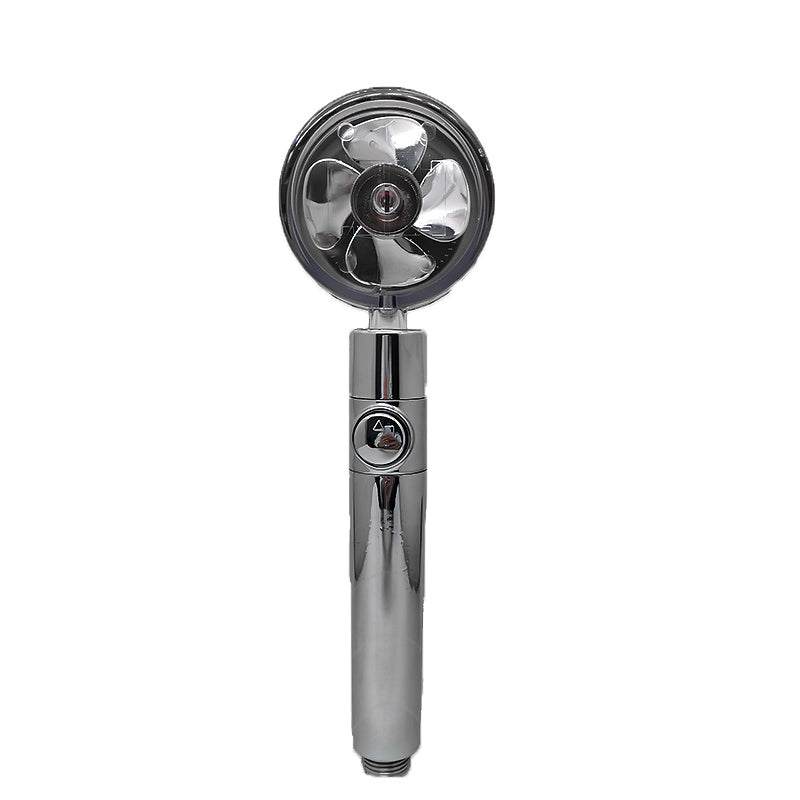 360° Rotating Shower Head with a sleek chrome design for versatile shower experiences.