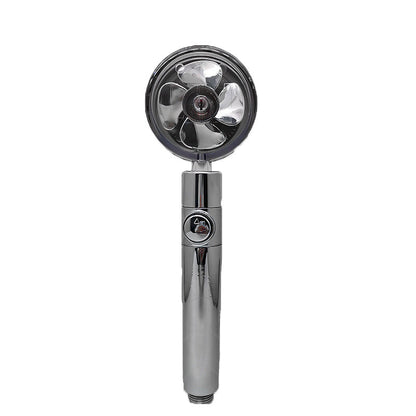 360° Rotating Shower Head with a sleek chrome design for versatile shower experiences.