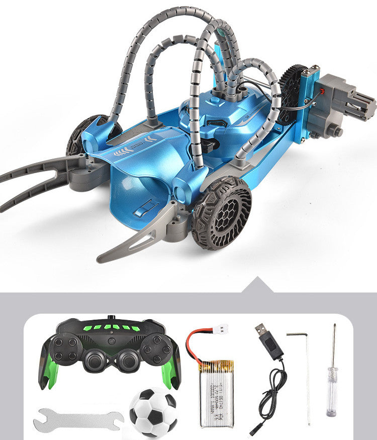 Remote control robot toy with alloy design and wireless controller for high-tech interactive play.