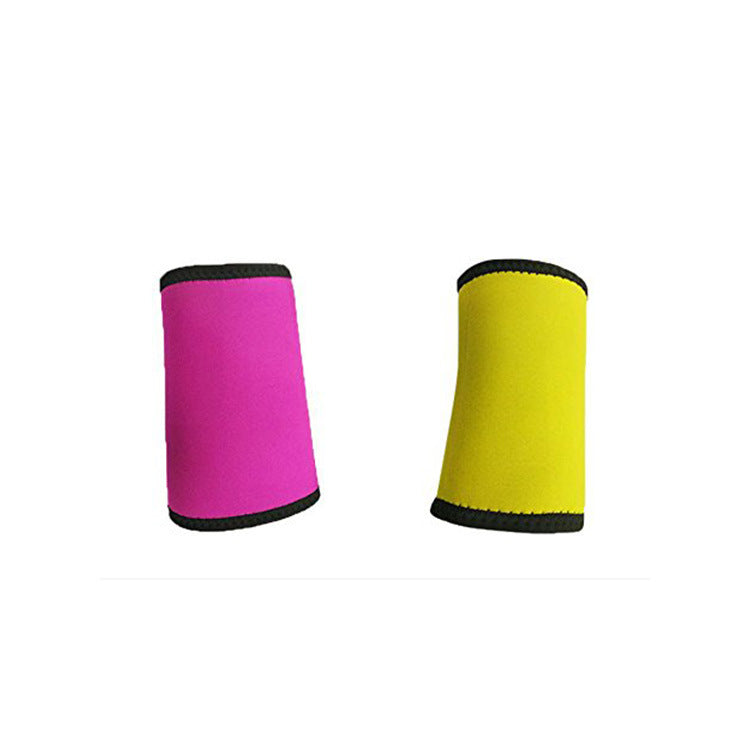 Adult sports arm sleeve for sweating and slimming in pink and yellow colors