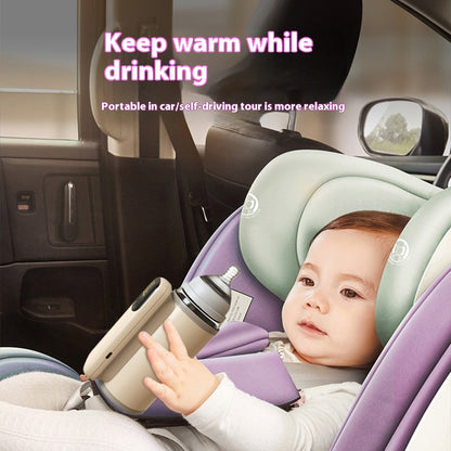 Universal baby bottle warmer cover keeps milk warm for babies during car rides.