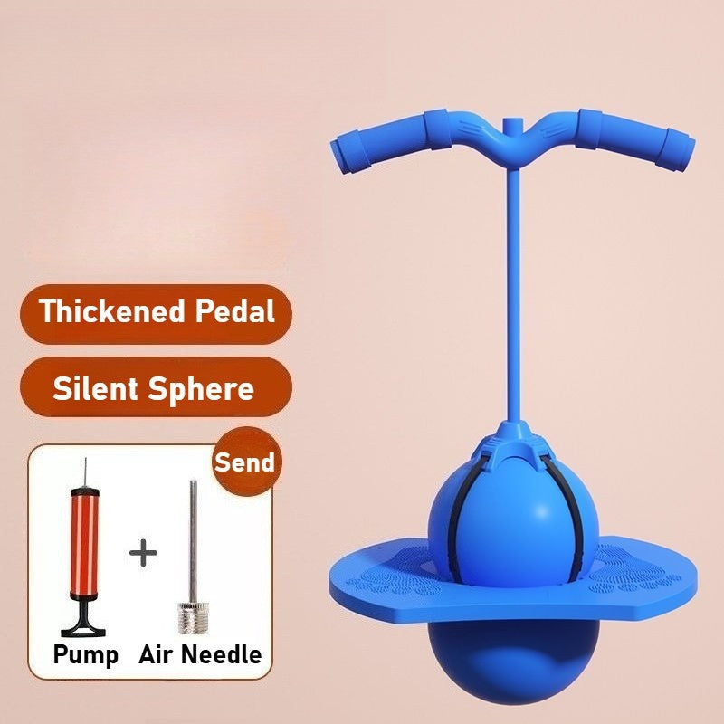 Kids balance training bouncing ball with thickened pedal and safe design for fun exercise.