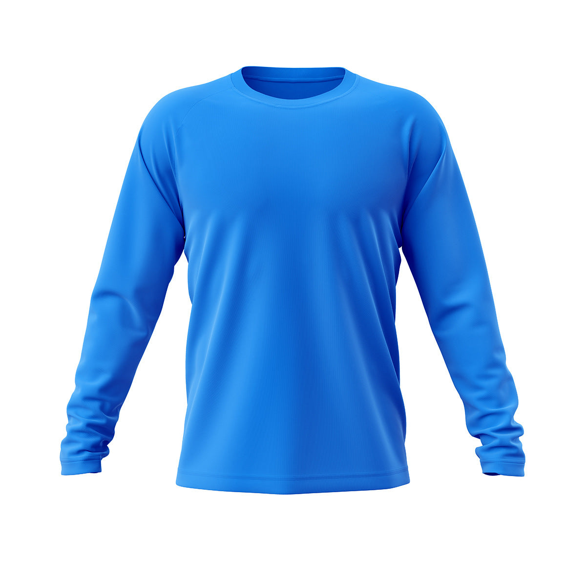 Parent-child breathable sweatshirt in vibrant sky blue color with long sleeves and relaxed fit.