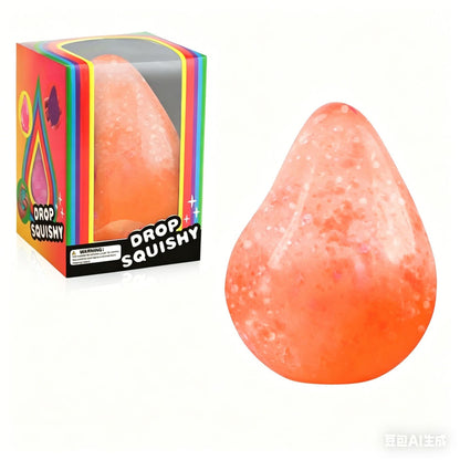 Textured stress relief toy in orange color, designed for sensory skill development and hand-eye coordination.