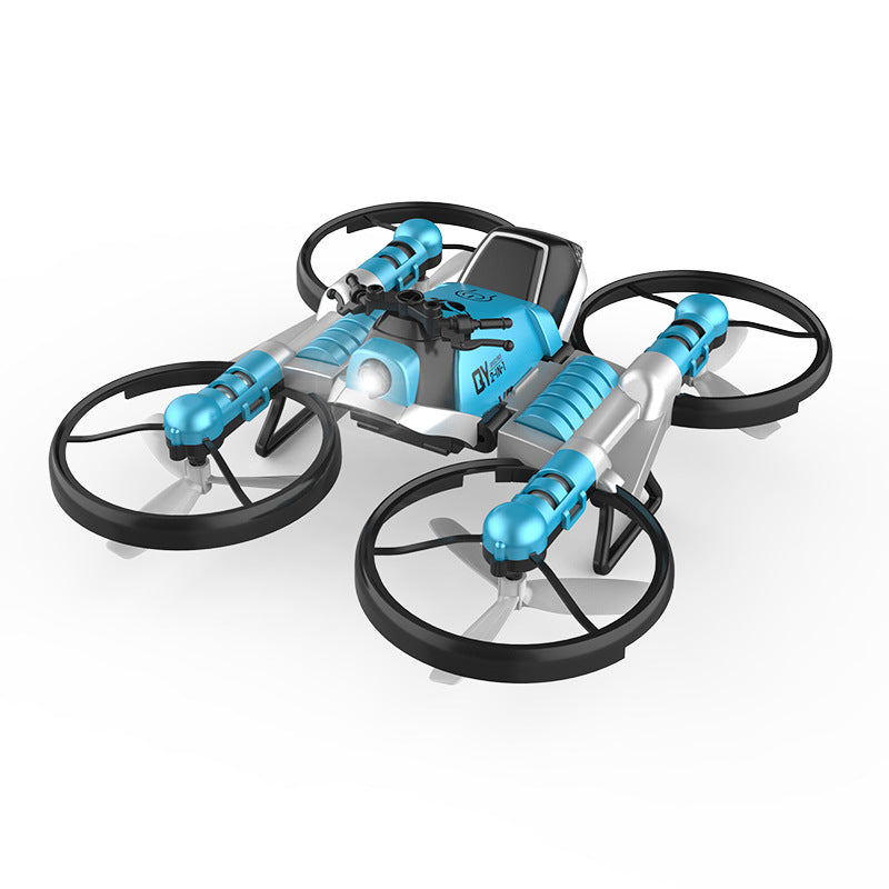 WiFi FPV RC motorcycle drone featuring a foldable design and equipped with four propellers and a camera.