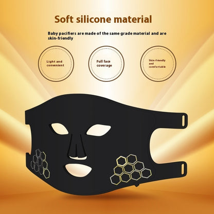 Photon skin rejuvenation mask made of soft silicone material for light and convenient full face coverage.
