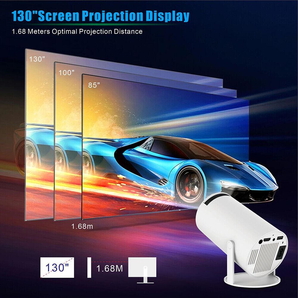 5G 4K Projector Smart HD LED WiFi Bluetooth HDMI USB Android Office Home Theater with 130 inch screen projection display