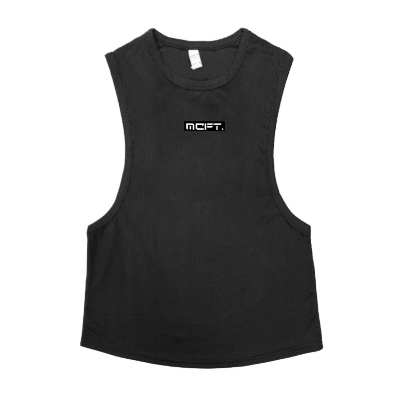 Men's summer sports t-shirt in black with a stylish mcift logo, ideal for active wear in hot weather.