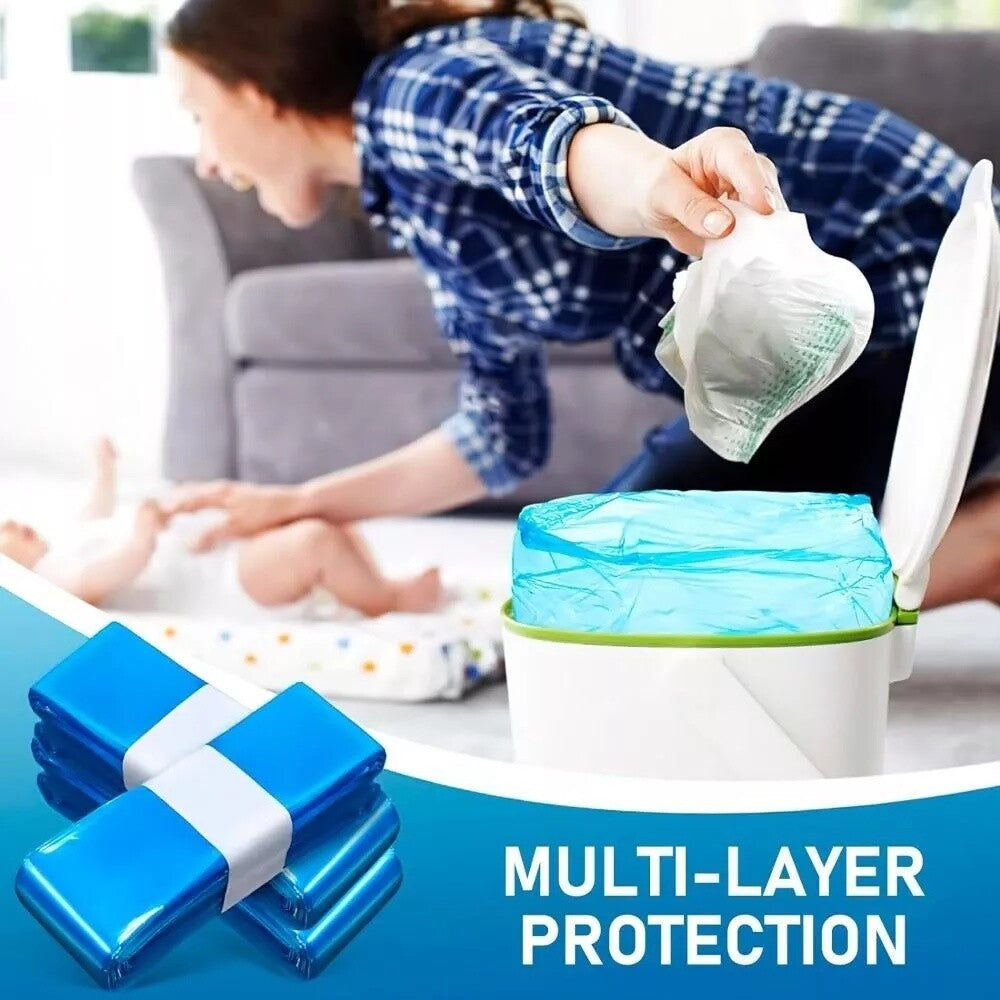 9pcs Disposal Nappy Bin Refills Cassettes For AngelCare, Tommee Tippee & Click with multi-layer protection.