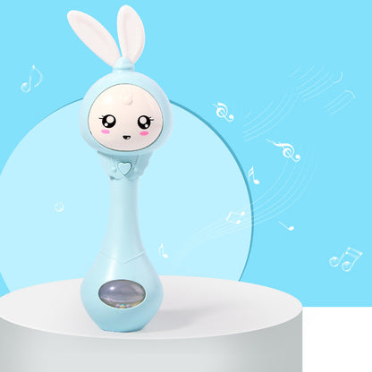 Baby educational teething toy featuring a cute rabbit design with music and teething functions.