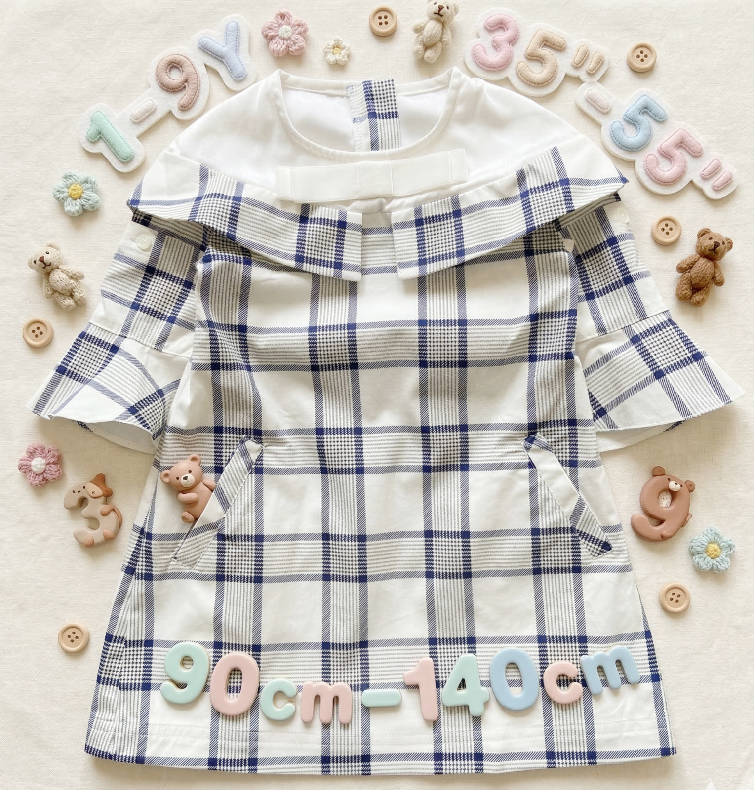 Girls' Elegant Floral Printed Toddlers Detachable Sleeve Princess Dress for ages 1-9 with charming accessories.