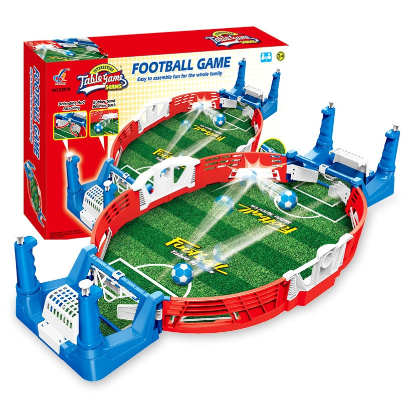 Mini Football Board Match Game Kit portable soccer tabletop game for kids, promoting fun and family interaction.