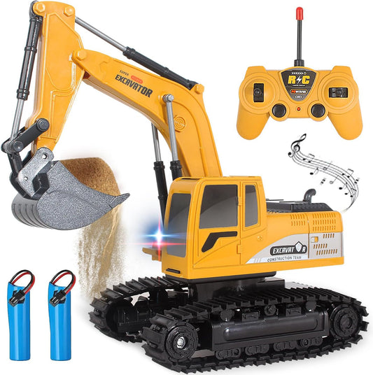 Jiakora remote control excavator toy with controller, realistic design, and battery for hours of fun.