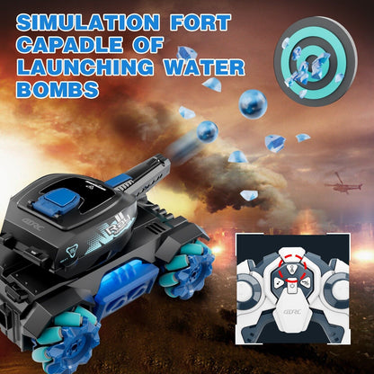 DE Y1 RC Tank Shooting Gesture Sensing RC Stunt Car with Water Bomb Launching Feature