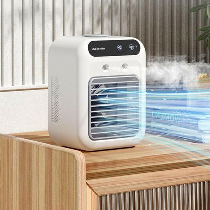 Portable Air Cooler Fan with Water Cooling delivering cool airflow in a modern living space.