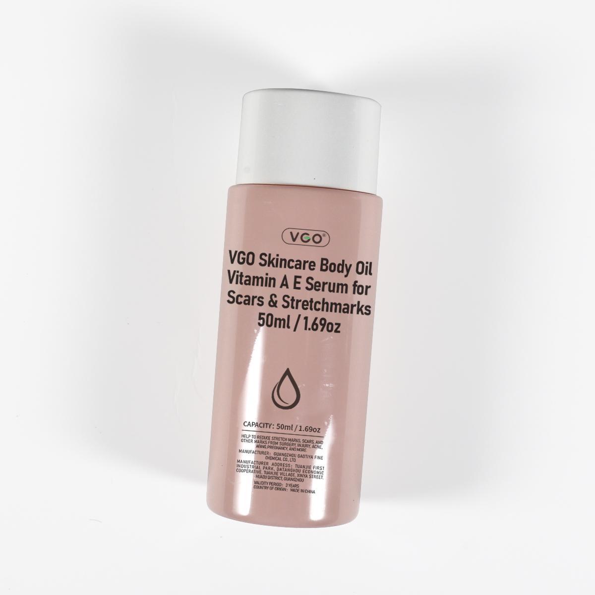 VGO Skincare Body Oil Vitamin A E Serum for Scars & Stretchmarks 50ml, helps reduce scars and stretch marks.