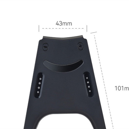 Ergonomic handle accessories bracket showing dimensions and design details for optimal grip and compatibility.