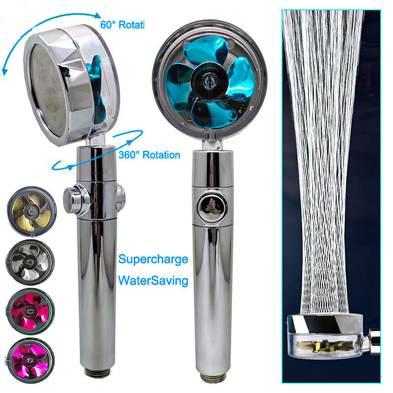 360° Rotating Shower Head with 60° tilt and water-saving features for enhanced shower experience.