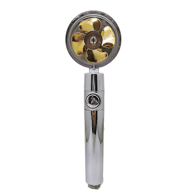 360° Rotating Shower Head showcasing its sleek chrome design and multi-angle rotating feature.