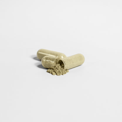 hair skin nails supplements in capsule form with powder spilling out.