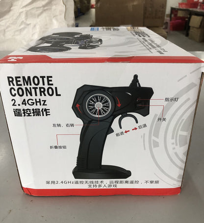 Remote control for high speed 4WD RC car for kids featuring 2.4GHz technology.