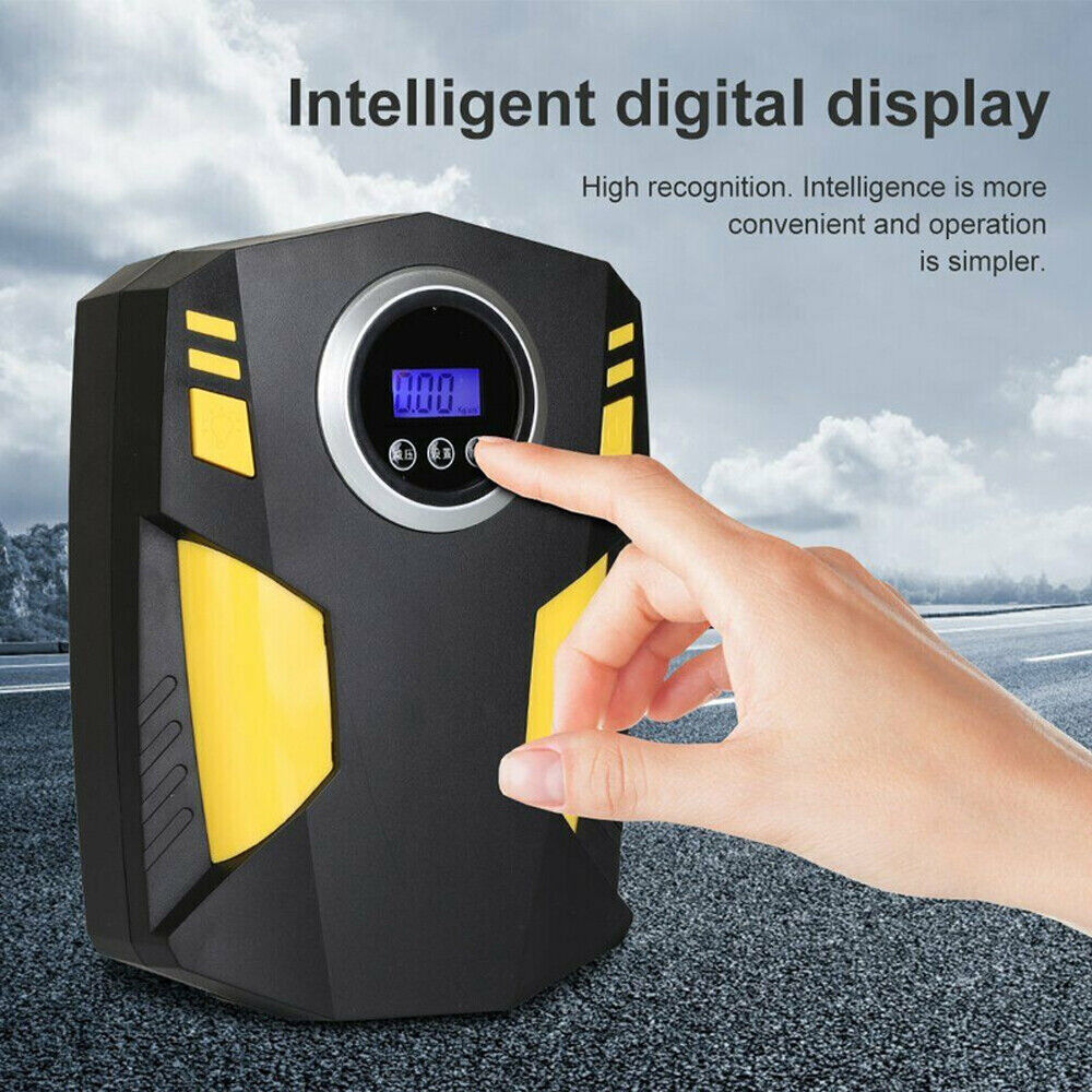 Portable digital tire inflator with an intelligent digital display for easy operation.