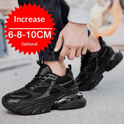breathable height-boosting casual sneakers with optional increase 6-8-10CM for comfort and style.