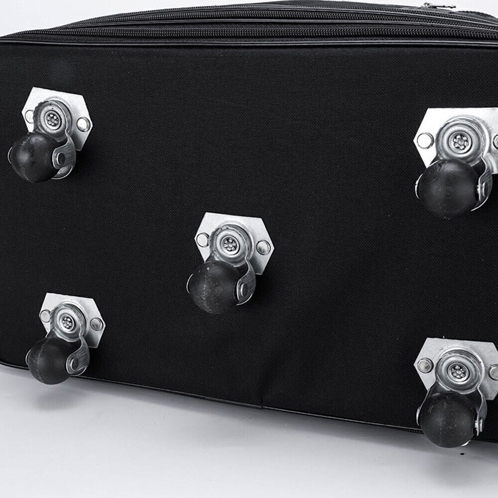 extra large lightweight travel suitcase with durable multi-directional wheels for easy maneuverability.