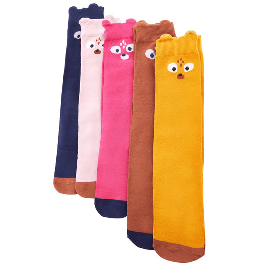 Children's socks EU size 26-29 in various colors featuring cute animal designs. Perfect for kids!
