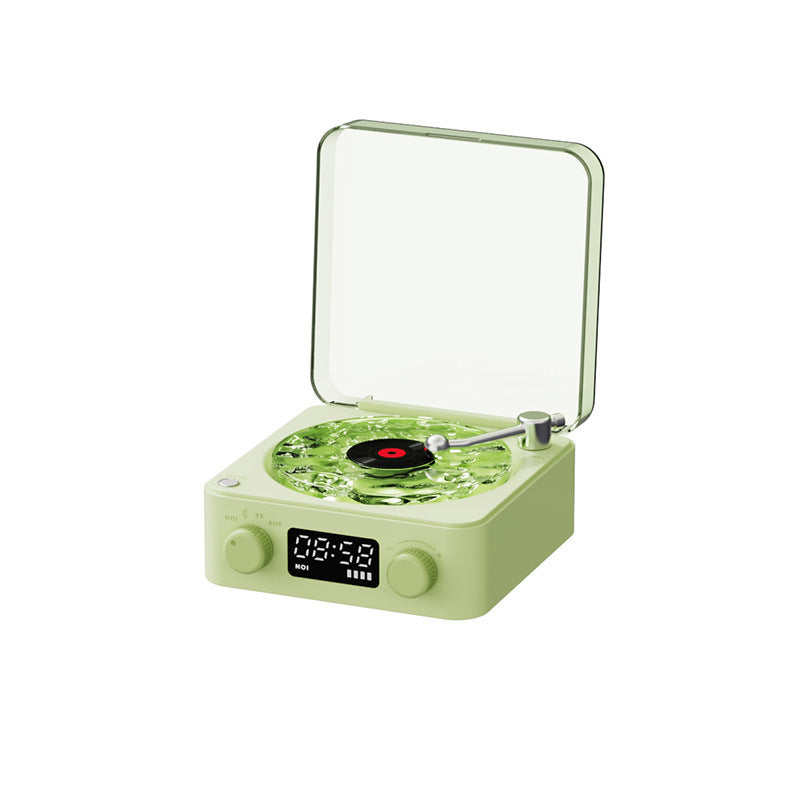 Retro Turntable Wireless Bluetooth Speaker with vintage design and modern wireless technology.