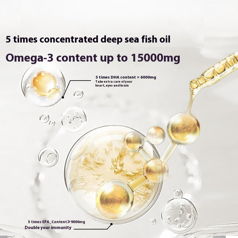 5 times concentrated deep sea fish oil with Omega-3 content up to 15000mg for pets.