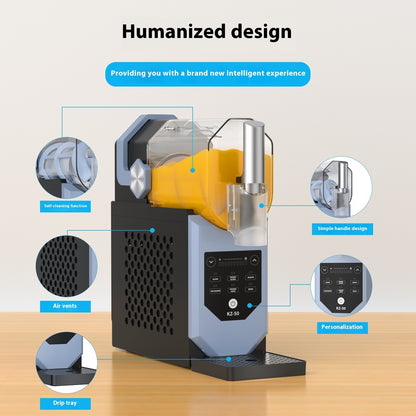 automatic small ice crusher with humanized design and multiple features for an intelligent experience.