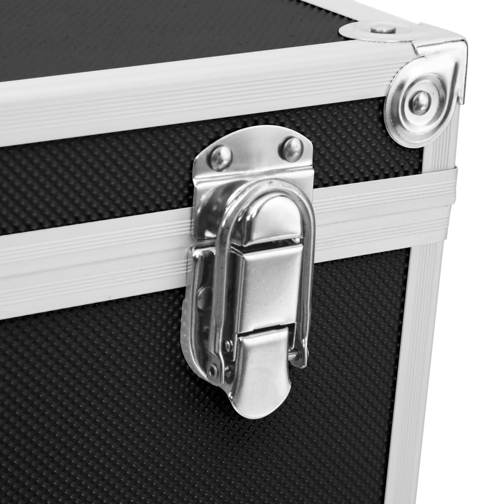 Close-up of a secure latch on a travel cosmetic case, designed for organization and portability.