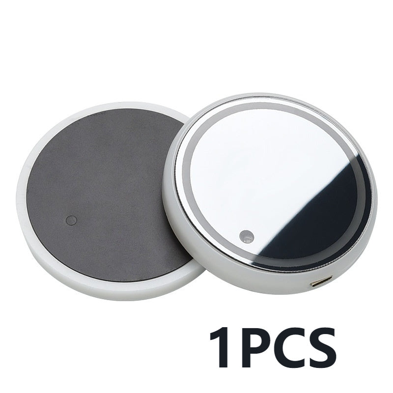 LED light-up car coaster with reflective surface and non-slip base, perfect for enhancing car interiors and drinks.