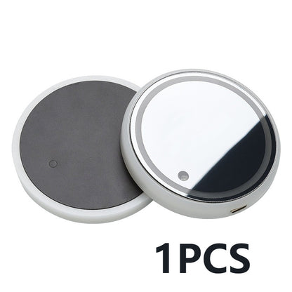 LED light-up car coaster with reflective surface and non-slip base, perfect for enhancing car interiors and drinks.