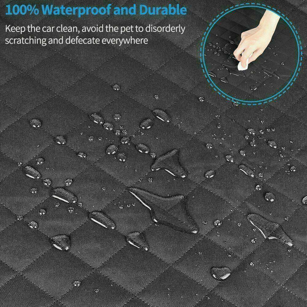 100% Waterproof and Durable Pet Car Seat Cover Dog Safety Protector Mat Rear Back Seat Hammock Cushion Mat with water droplets