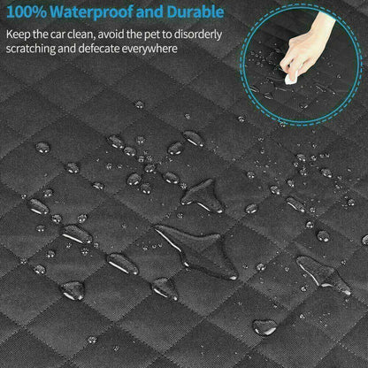 100% Waterproof and Durable Pet Car Seat Cover Dog Safety Protector Mat Rear Back Seat Hammock Cushion Mat with water droplets